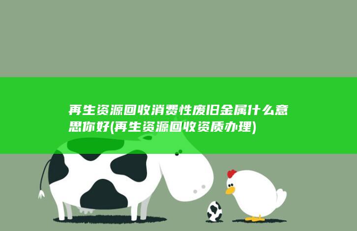 再生资源回收资质办理