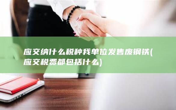 应交纳什么税种