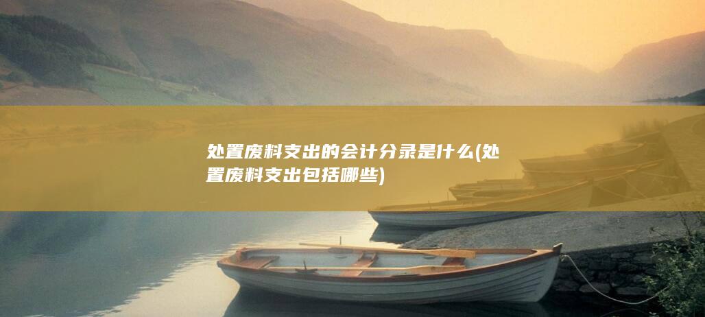 处置废料支出包括哪些