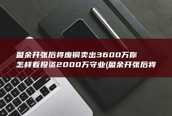 投资2000万守业