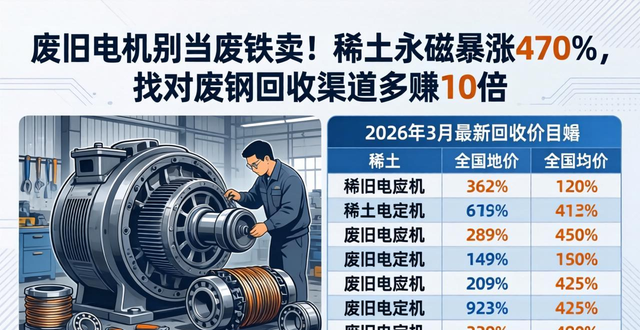 废钢回收渠道_稀土永磁回收价格_废旧电机价格涨疯