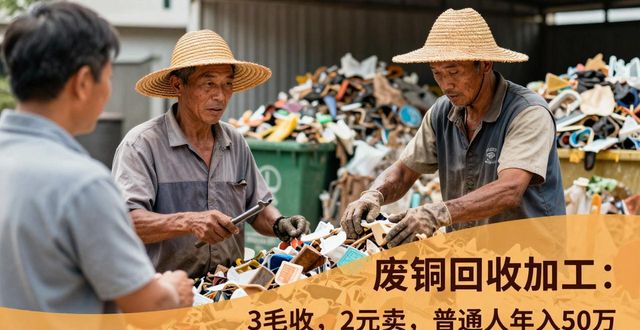 废铜回收加工_高毛利废料生意年入50万_废品回收3毛收2元卖