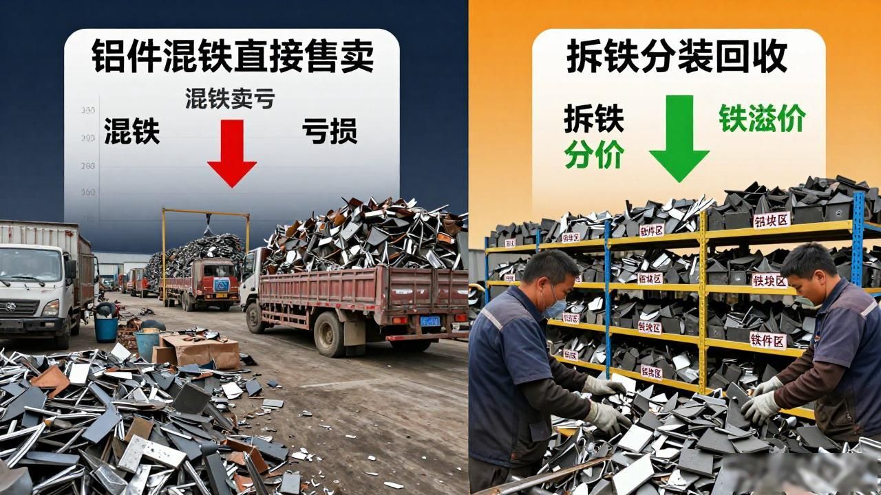 废铝回收公司_铝件分离铁螺丝_完整家电回收价格