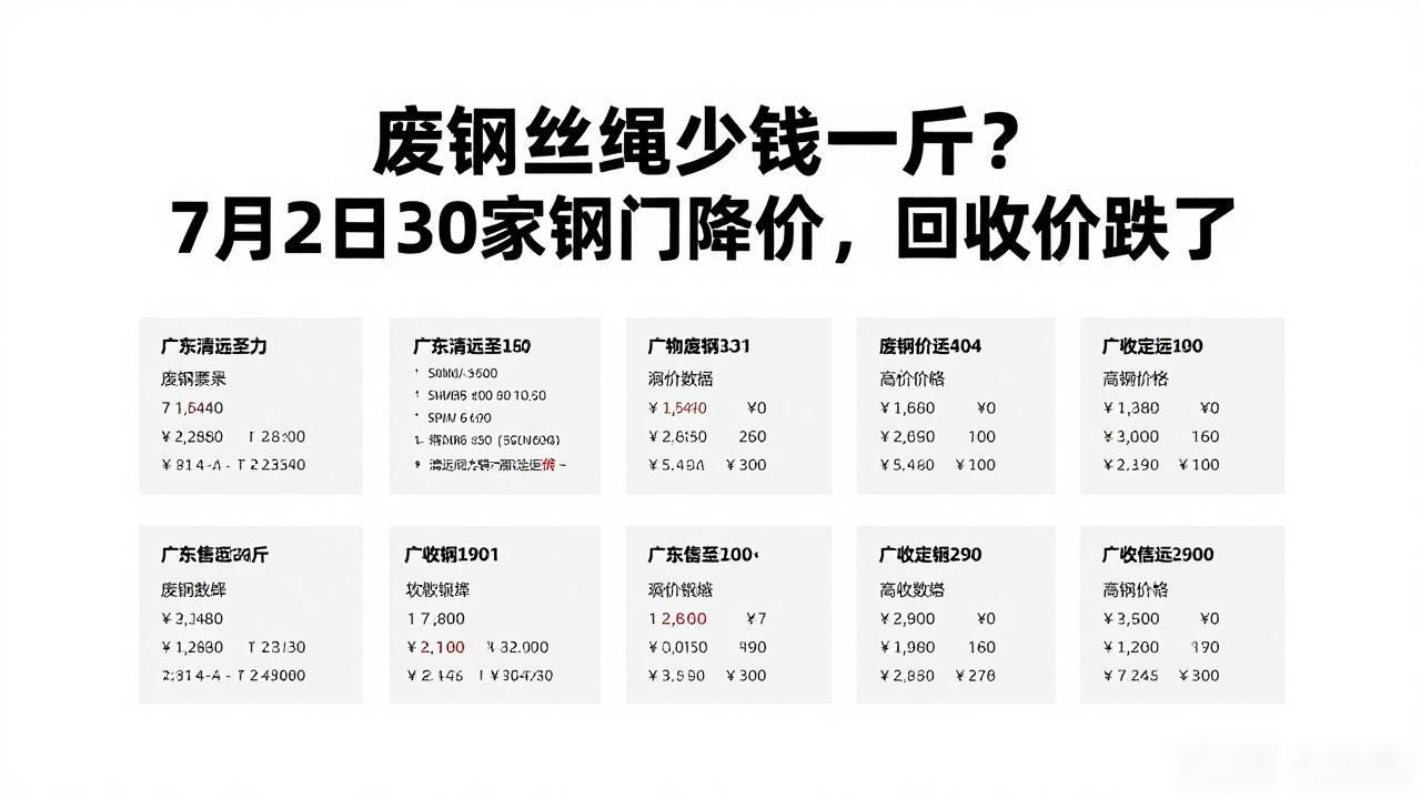 废钢丝绳多少钱一斤_钢厂废钢价格调整_废钢价格行情