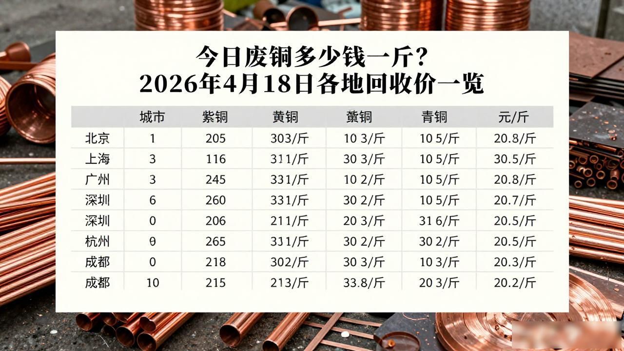 今日废铜回收最新价格_目前废铜多少钱一斤_2026年4月18日今日铜价多少一斤
