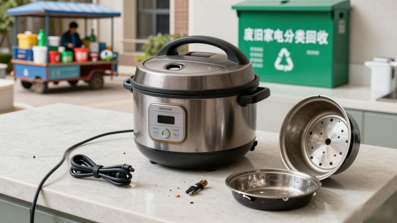 电饭锅拆解材料价值_废铝回收等_废旧电饭锅回收价格