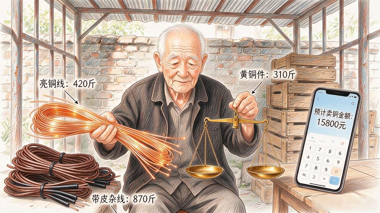 旧铁棚藏金库_废铜十五年终变现_废铜废铝回收