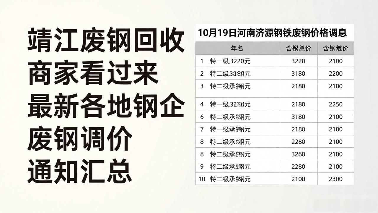 国内钢企废钢价格变动_靖江废钢回收_废钢价格调整信息